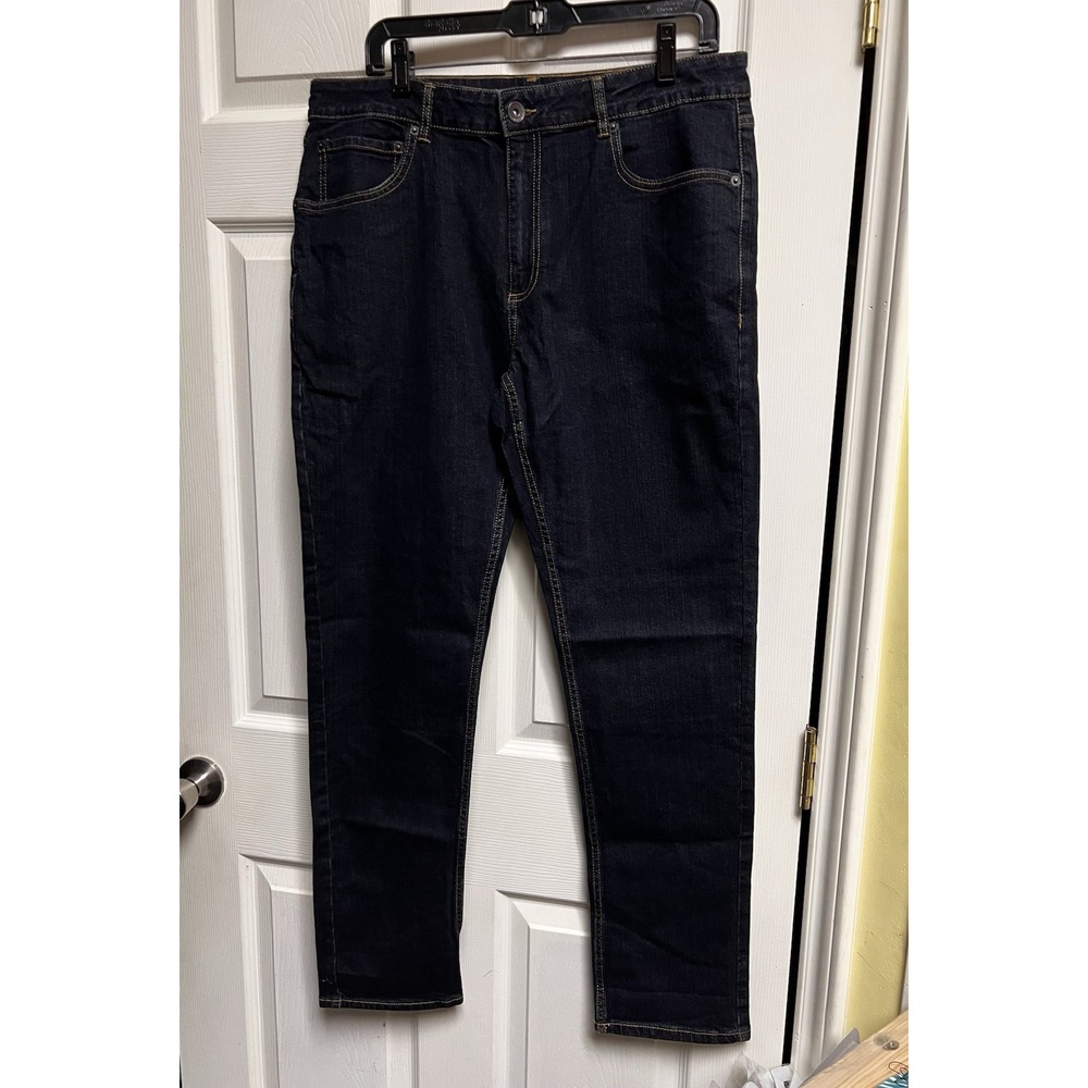 Roebuck & Co Mens Slim Fit Heritage Supply Co Dark Wash Jeans 34x32